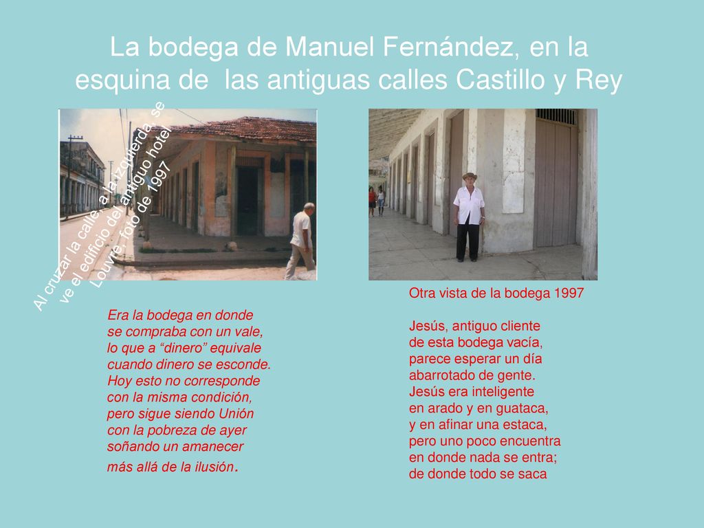 La bodega de Manuel Fernández, en la esquina de las antiguas calles Castillo y Rey