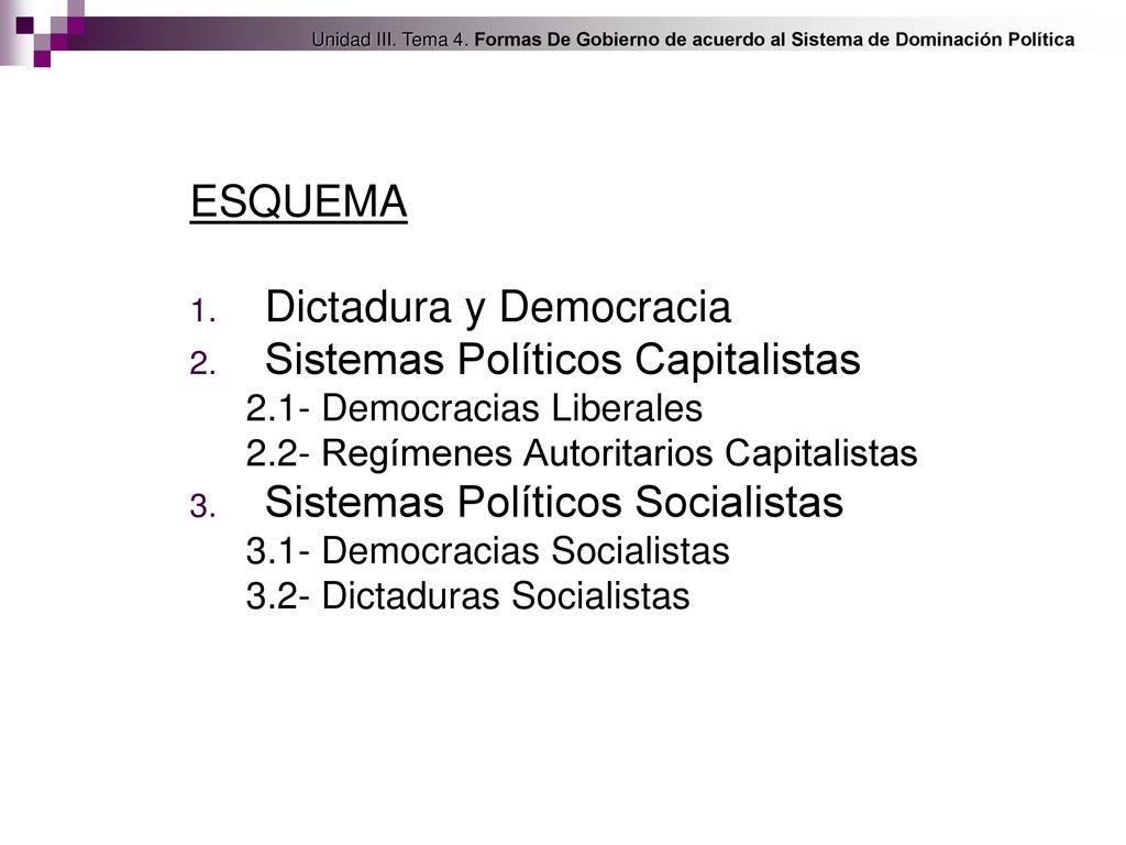 Dictadura y Democracia Sistemas Políticos Capitalistas