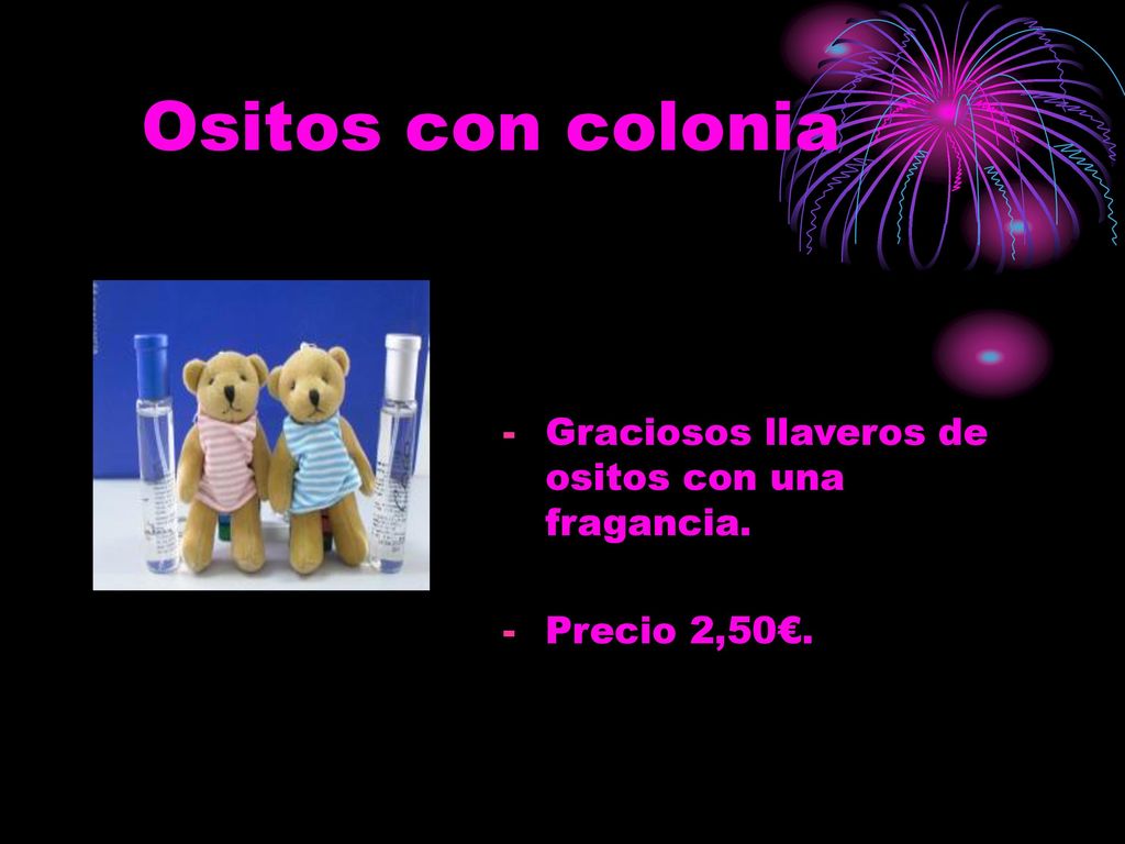 Ositos con colonia Graciosos llaveros de ositos con una fragancia.