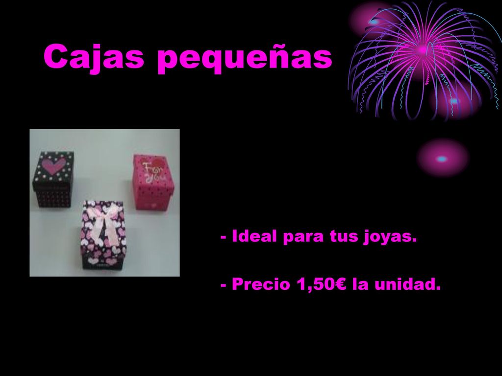 Cajas pequeñas - Ideal para tus joyas. - Precio 1,50€ la unidad.