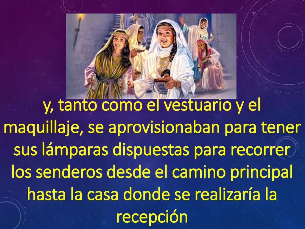 y, tanto como el vestuario y el maquillaje, se aprovisionaban para tener sus lámparas dispuestas para recorrer los senderos desde el camino principal hasta la casa donde se realizaría la recepción