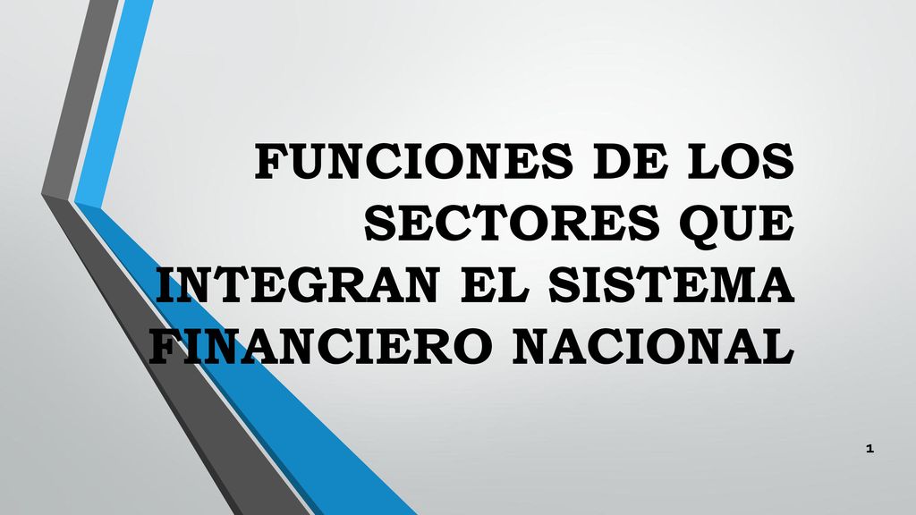FUNCIONES DE LOS SECTORES QUE INTEGRAN EL SISTEMA FINANCIERO NACIONAL