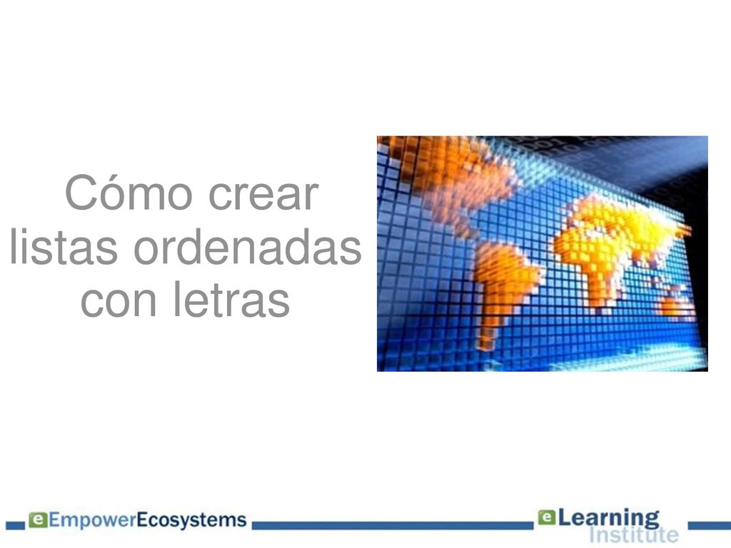 Cómo crear listas ordenadas con letras