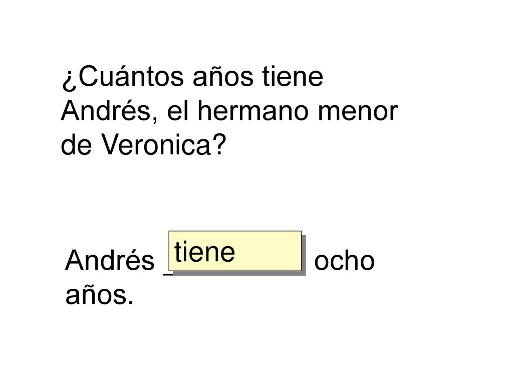 ¿Cuántos años tiene Andrés, el hermano menor de Veronica