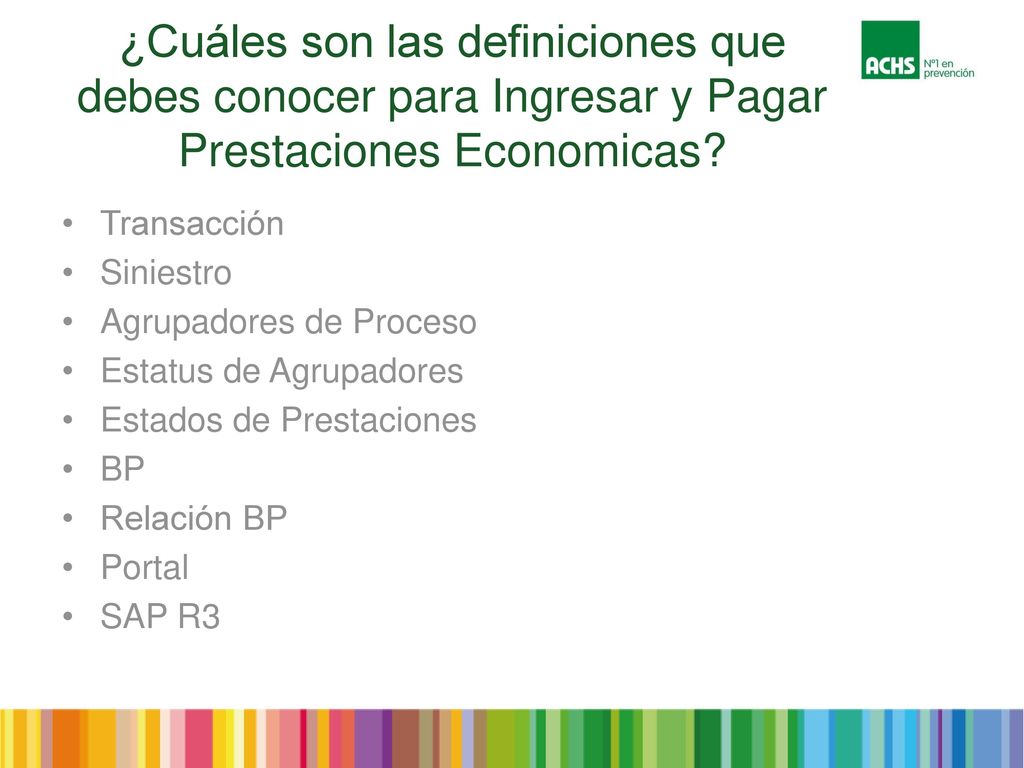¿Cuáles son las definiciones que debes conocer para Ingresar y Pagar Prestaciones Economicas