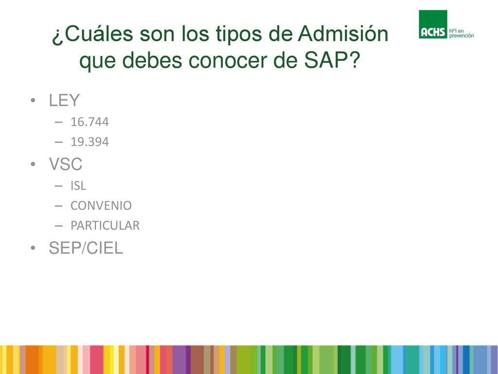 ¿Cuáles son los tipos de Admisión que debes conocer de SAP