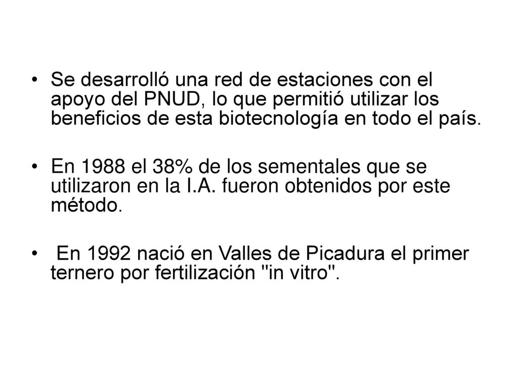 Se desarrolló una red de estaciones con el apoyo del PNUD, lo que permitió utilizar los beneficios de esta biotecnología en todo el país.