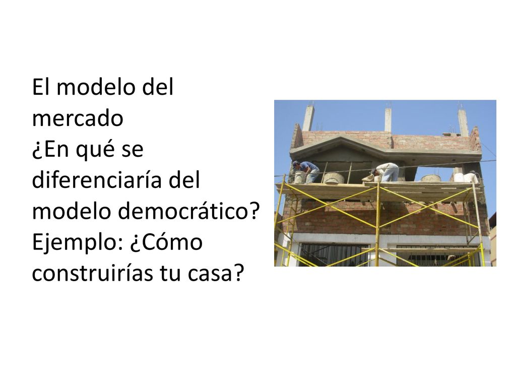 El modelo del mercado ¿En qué se diferenciaría del modelo democrático.