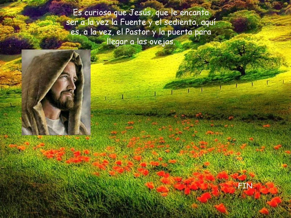 Es curioso que Jesús, que le encanta ser a la vez la Fuente y el sediento, aquí es, a la vez, el Pastor y la puerta para llegar a las ovejas.