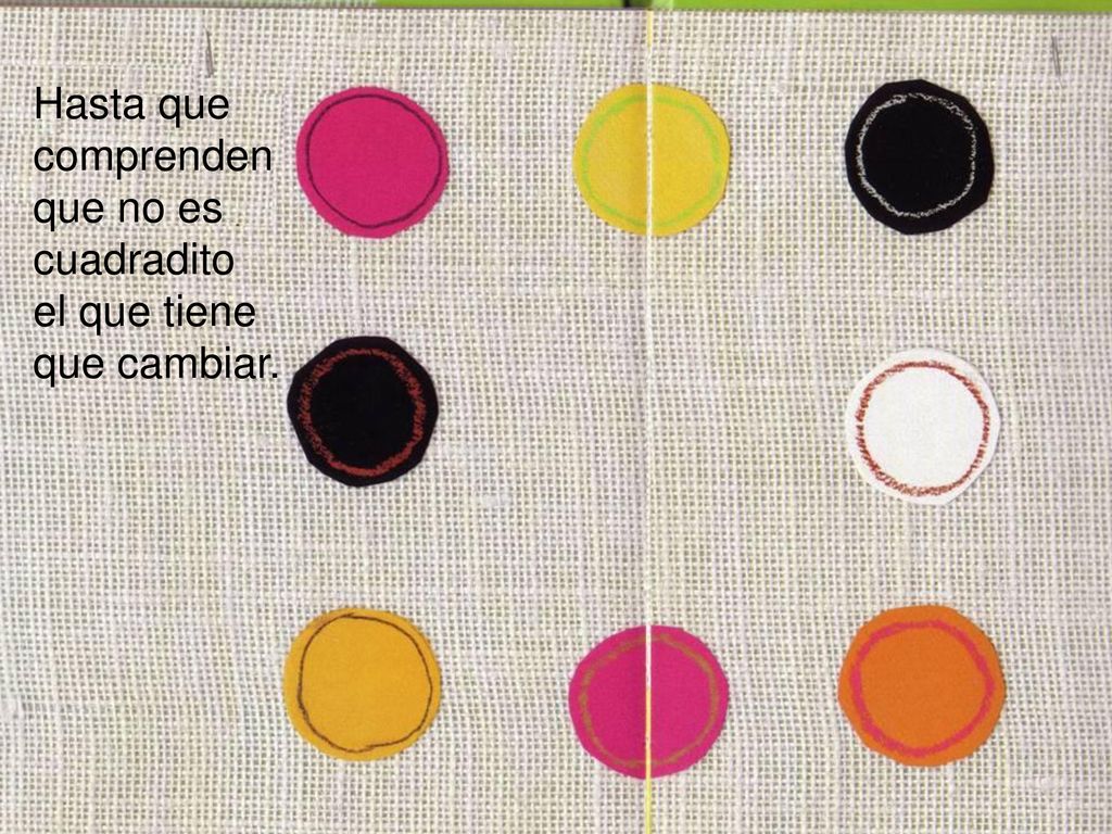 Hasta que comprenden que no es cuadradito el que tiene que cambiar.
