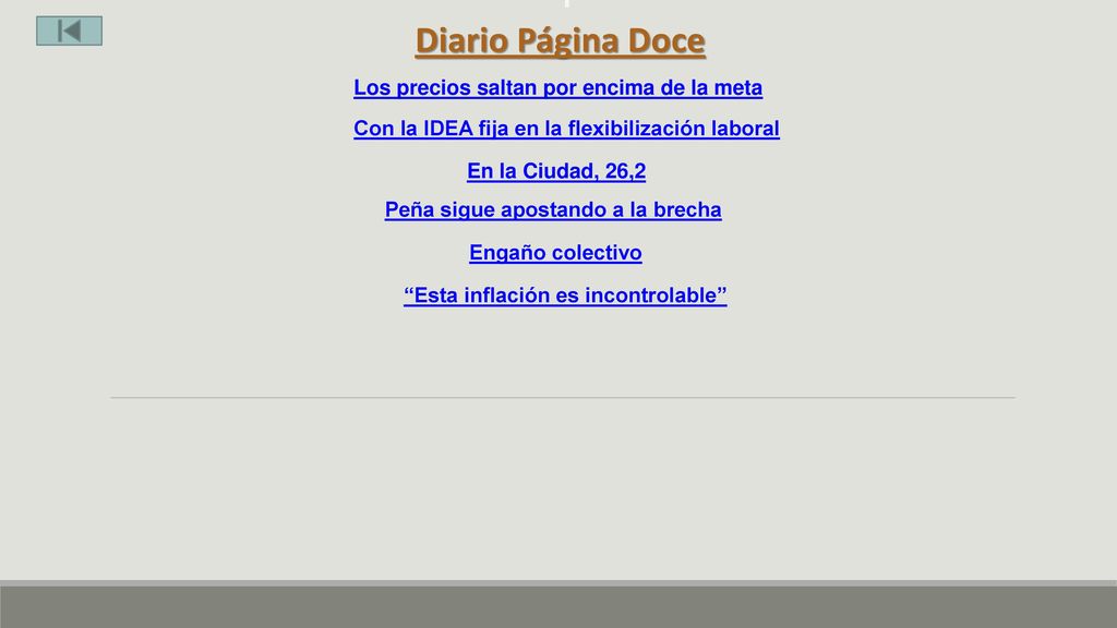 Diario Página Doce Los precios saltan por encima de la meta
