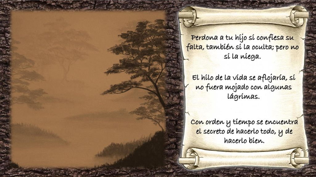 Perdona a tu hijo si confiesa su falta, también si la oculta; pero no si la niega.