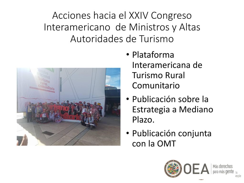 Acciones hacia el XXIV Congreso Interamericano de Ministros y Altas Autoridades de Turismo