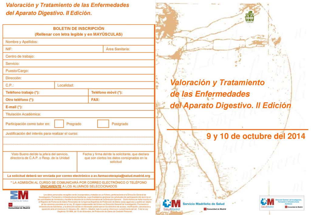 BOLETIN DE INSCRIPCIÓN (Rellenar con letra legible y en MAYÚSCULAS)