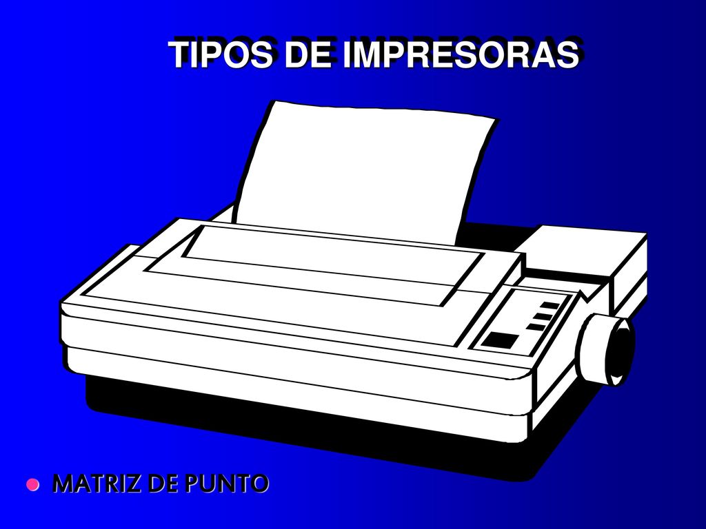 TIPOS DE IMPRESORAS MATRIZ DE PUNTO