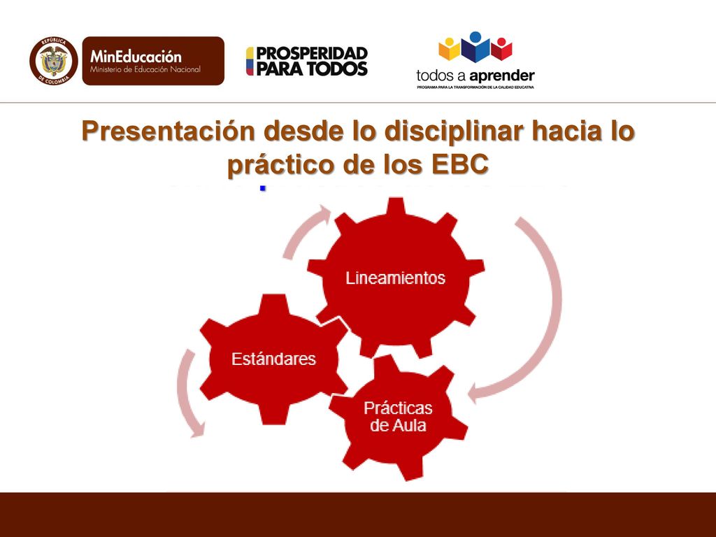 Presentación desde lo disciplinar hacia lo práctico de los EBC