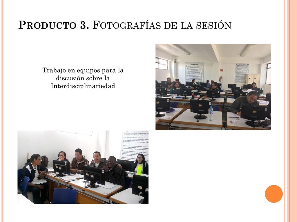 Producto 3. Fotografías de la sesión