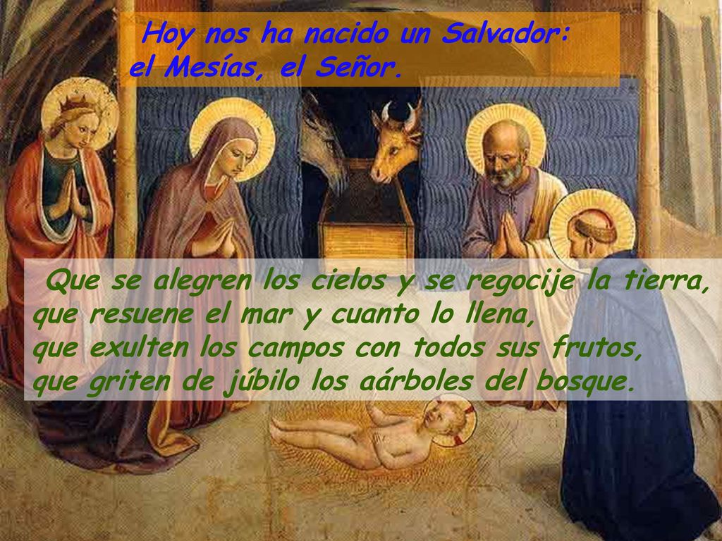 Hoy nos ha nacido un Salvador: el Mesías, el Señor.