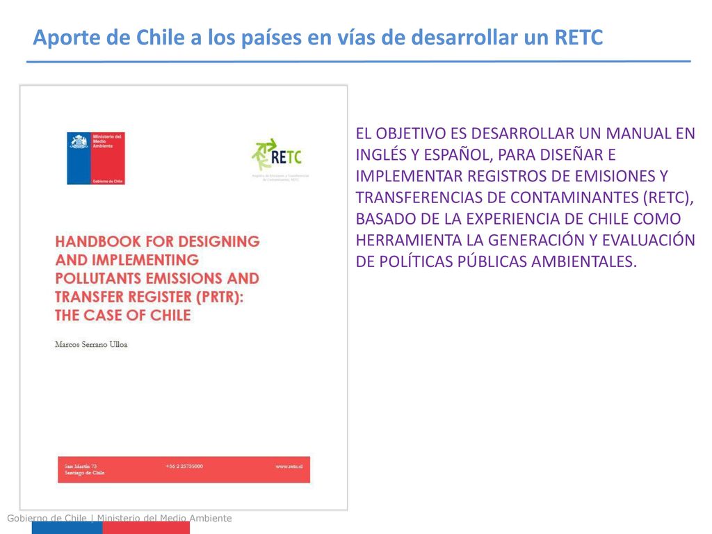 Aporte de Chile a los países en vías de desarrollar un RETC