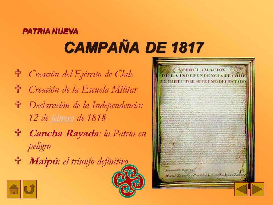 CAMPAÑA DE 1817 Creación del Ejército de Chile