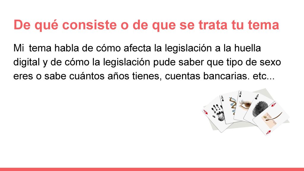 De qué consiste o de que se trata tu tema