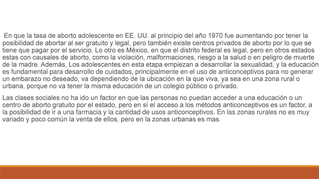 En que la tasa de aborto adolescente en EE. UU