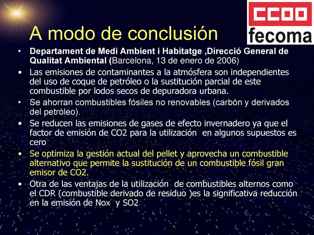 A modo de conclusión Departament de Medi Ambient i Habítatge ,Dírecció General de Qualítat Ambiental (Barcelona, 13 de enero de 2006)