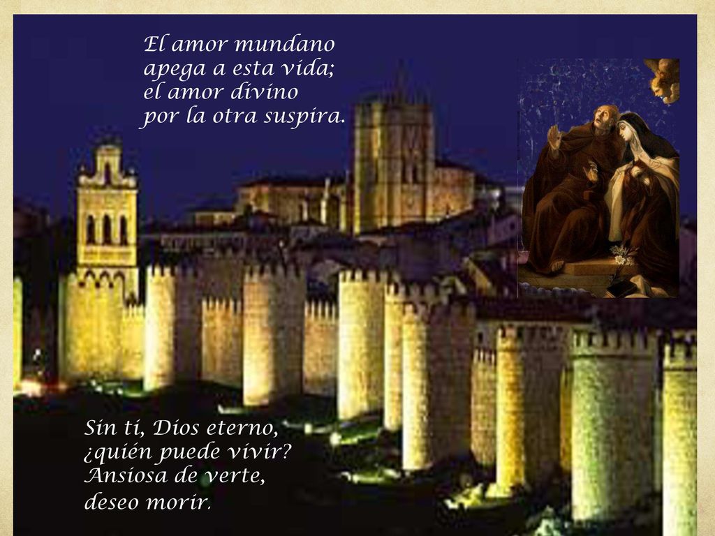 El amor mundano apega a esta vida; el amor divino. por la otra suspira. Sin ti, Dios eterno, ¿quién puede vivir