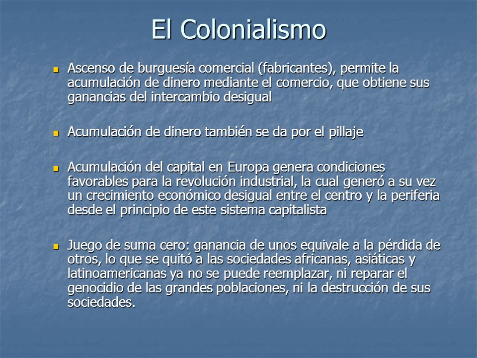 El Colonialismo