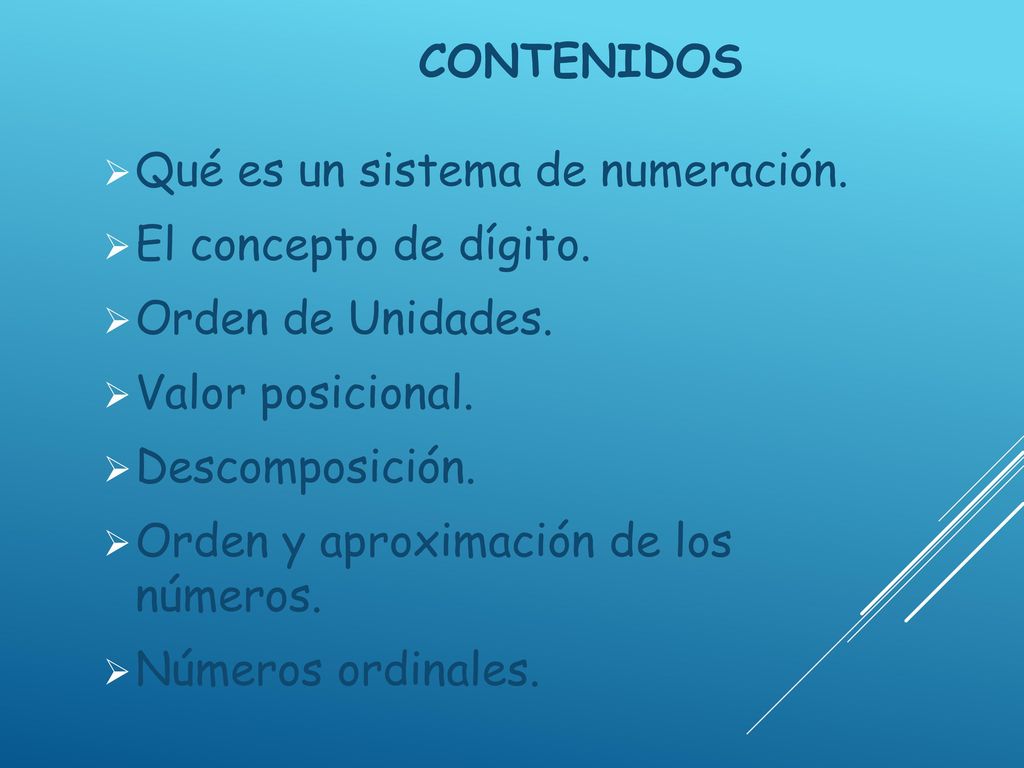 Qué es un sistema de numeración. El concepto de dígito.