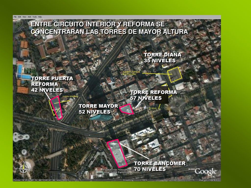ENTRE CIRCUITO INTERIOR Y REFORMA SE CONCENTRARAN LAS TORRES DE MAYOR ALTURA