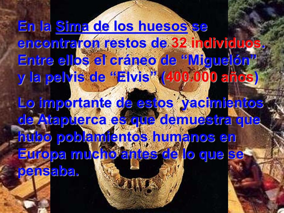 En la Sima de los huesos se encontraron restos de 32 individuos