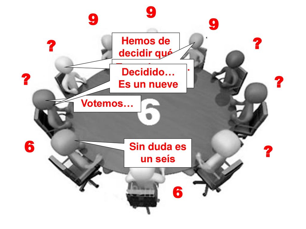 Hemos de decidir qué número es Te equivocas… Es un nueve