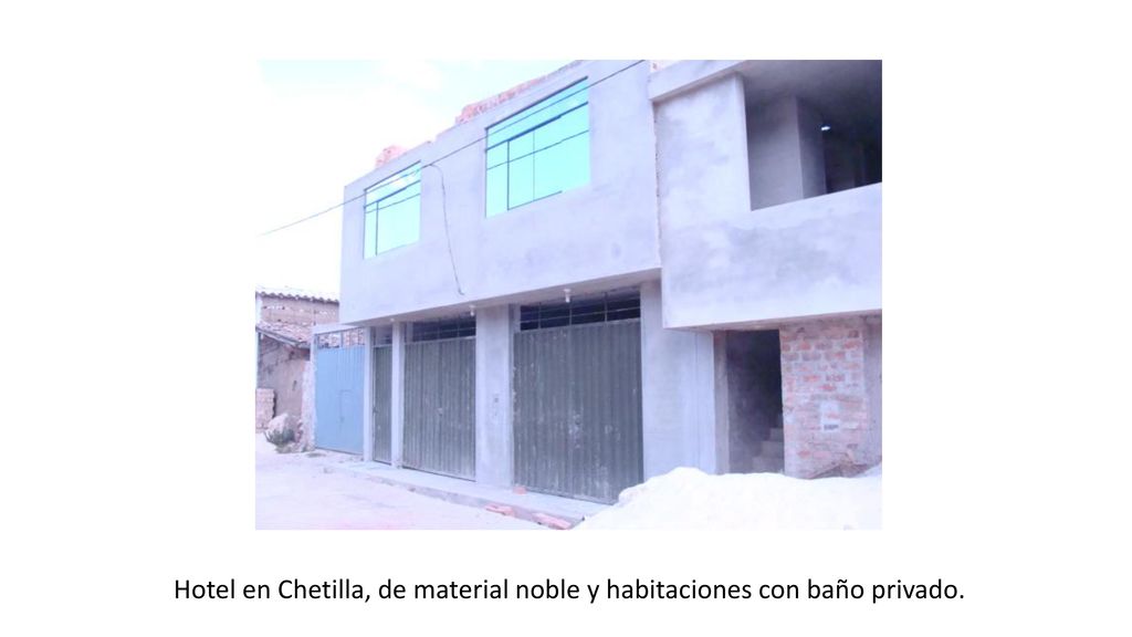 Hotel en Chetilla, de material noble y habitaciones con baño privado.