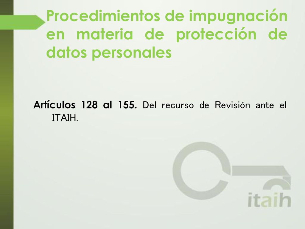 Procedimientos de impugnación en materia de protección de datos personales