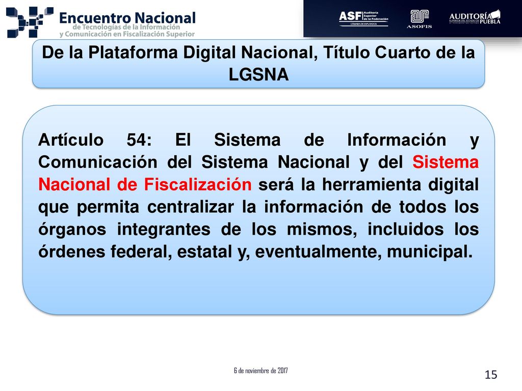 De la Plataforma Digital Nacional, Título Cuarto de la LGSNA