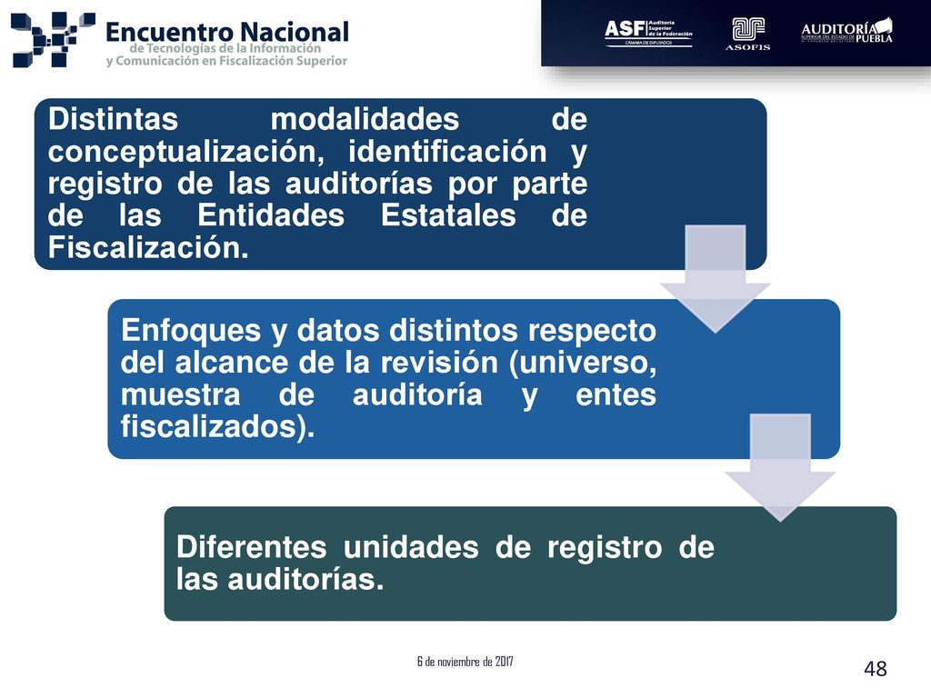 Distintas modalidades de conceptualización, identificación y registro de las auditorías por parte de las Entidades Estatales de Fiscalización.