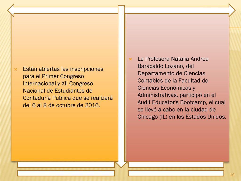 Están abiertas las inscripciones para el Primer Congreso Internacional y XII Congreso Nacional de Estudiantes de Contaduría Pública que se realizará del 6 al 8 de octubre de 2016.