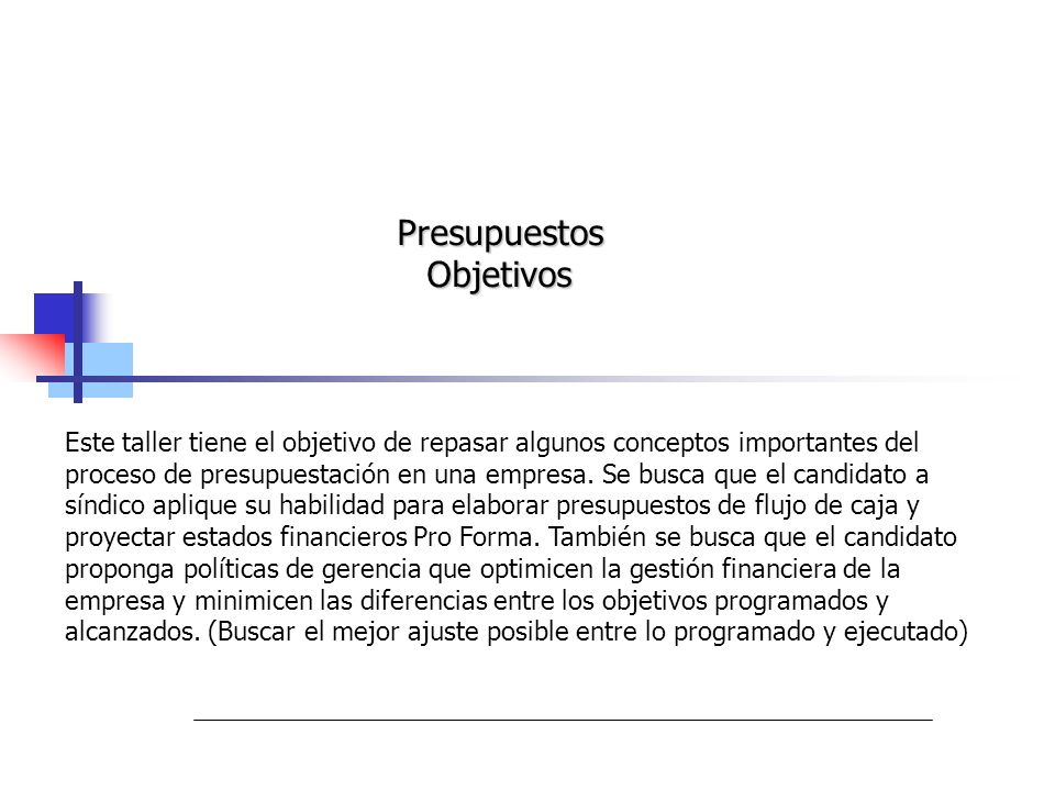 Presupuestos Objetivos