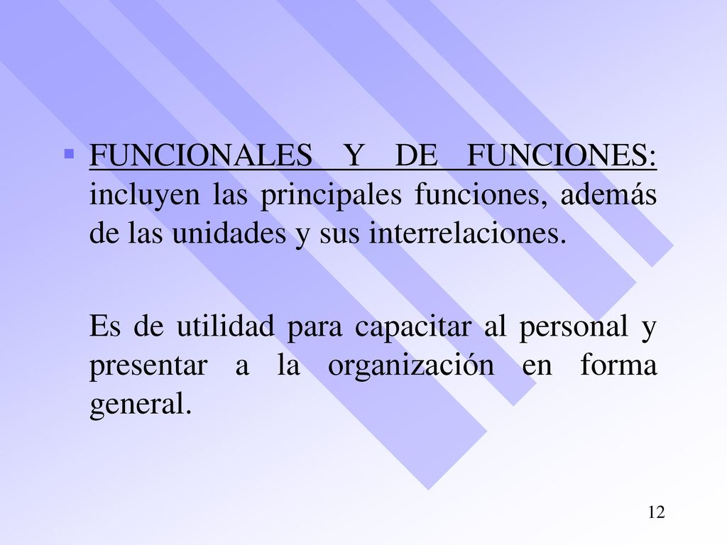 FUNCIONALES Y DE FUNCIONES: incluyen las principales funciones, además de las unidades y sus interrelaciones.