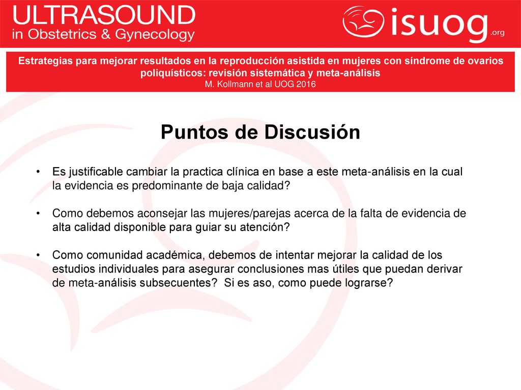 Estrategias para mejorar resultados en la reproducción asistida en mujeres con síndrome de ovarios poliquísticos: revisión sistemática y meta-análisis