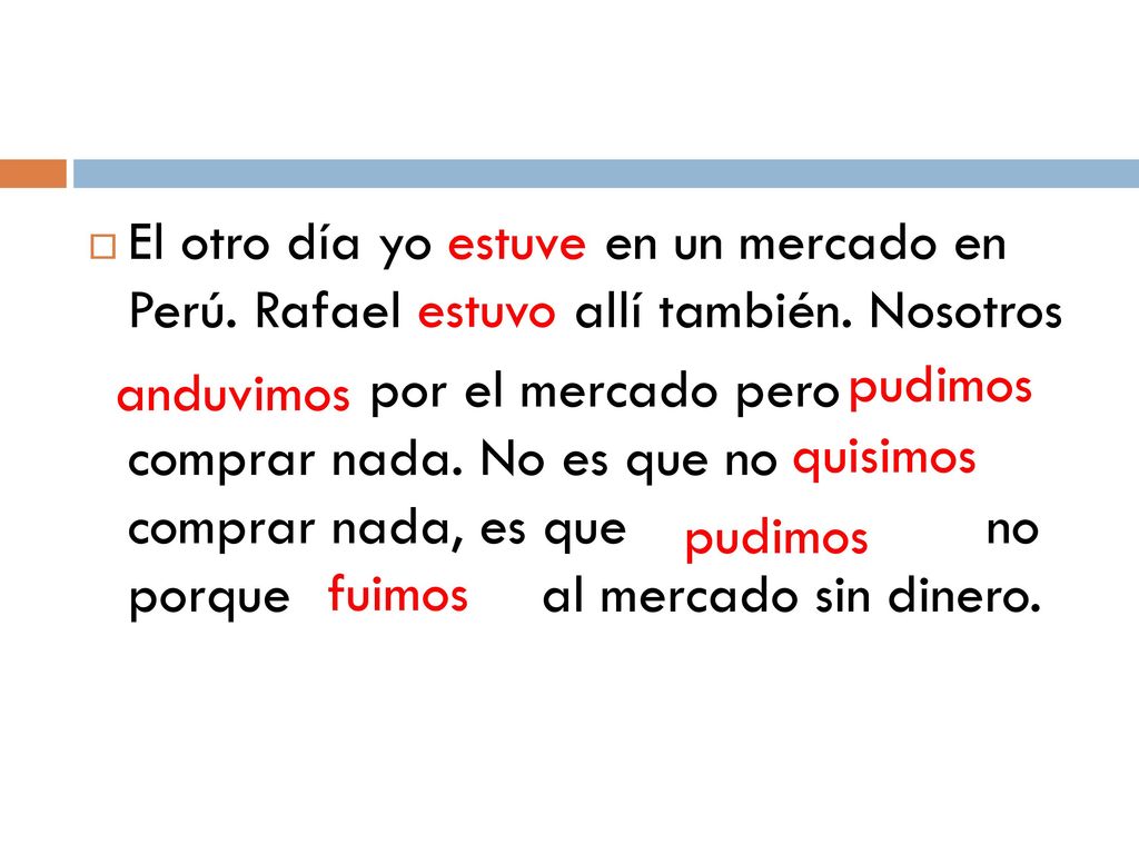 El otro día yo en un mercado en Perú. Rafael allí también. Nosotros