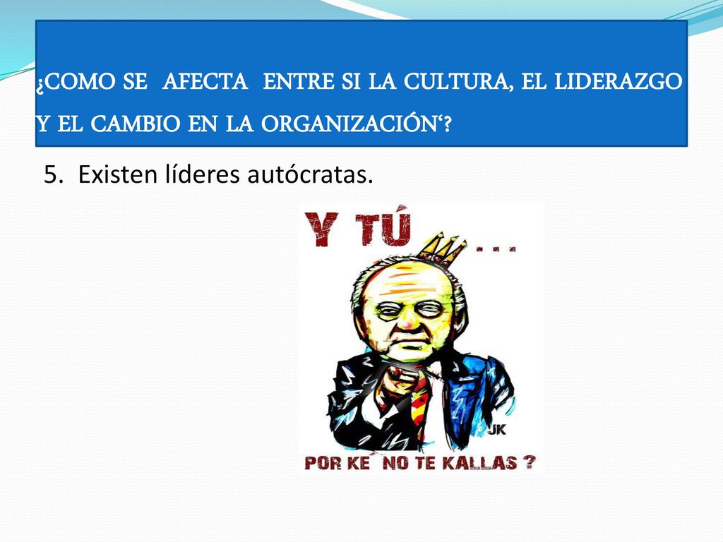¿COMO SE AFECTA ENTRE SI LA CULTURA, EL LIDERAZGO Y EL CAMBIO EN LA ORGANIZACIÓN‘
