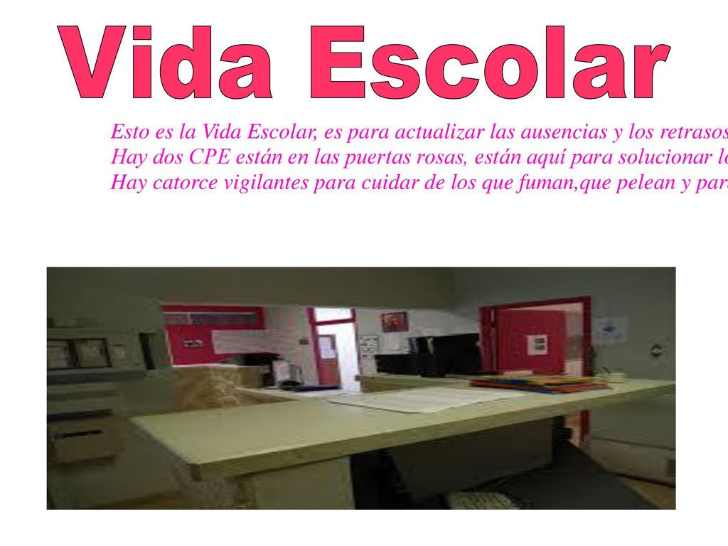 Vida Escolar Esto es la Vida Escolar, es para actualizar las ausencias y los retrasos de los alumnos.