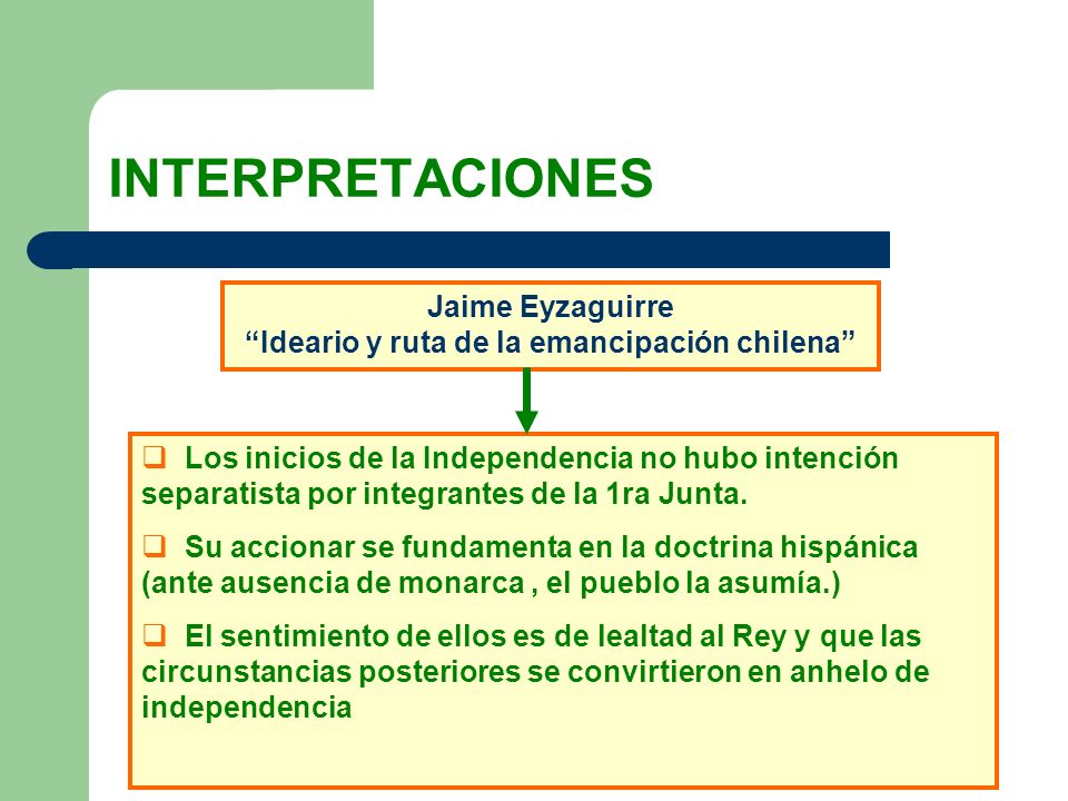 Jaime Eyzaguirre Ideario y ruta de la emancipación chilena