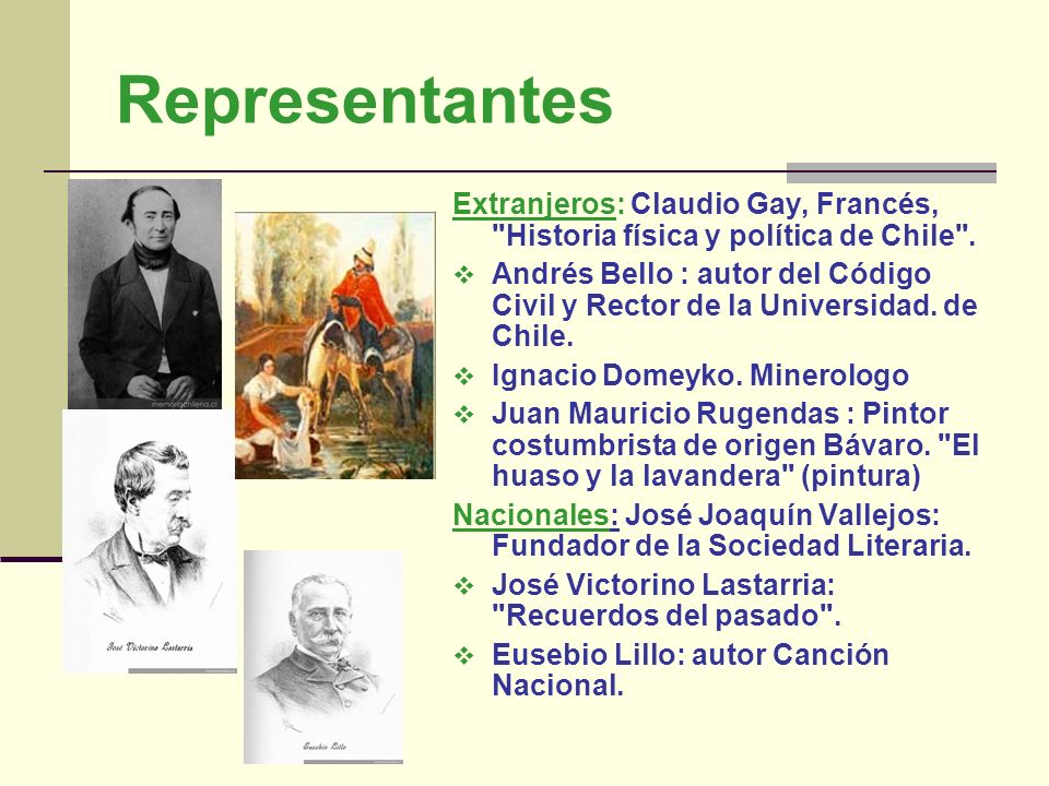 Representantes Extranjeros: Claudio Gay, Francés, Historia física y política de Chile .