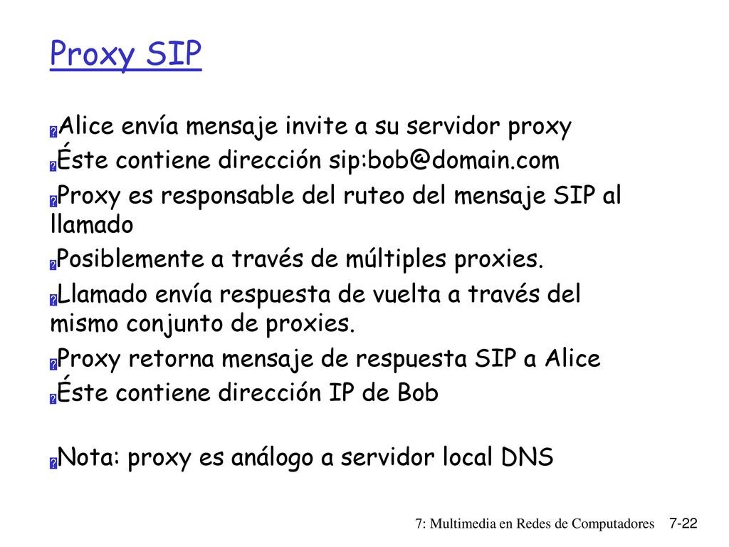 Proxy SIP Alice envía mensaje invite a su servidor proxy