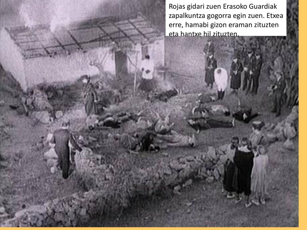 Rojas gidari zuen Erasoko Guardiak zapalkuntza gogorra egin zuen