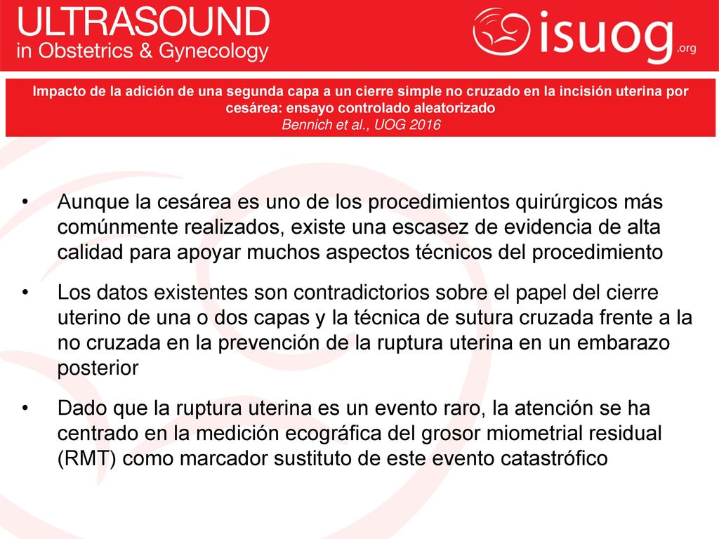 Impacto de la adición de una segunda capa a un cierre simple no cruzado en la incisión uterina por cesárea: ensayo controlado aleatorizado