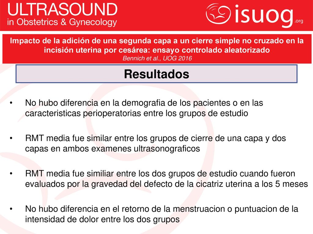 Impacto de la adición de una segunda capa a un cierre simple no cruzado en la incisión uterina por cesárea: ensayo controlado aleatorizado